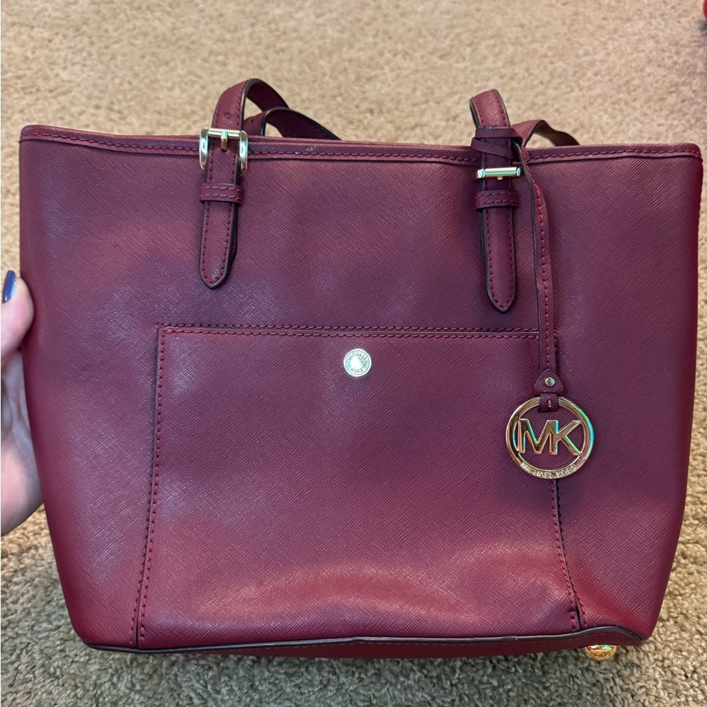 Michael Kors Deep Red Tote Bag